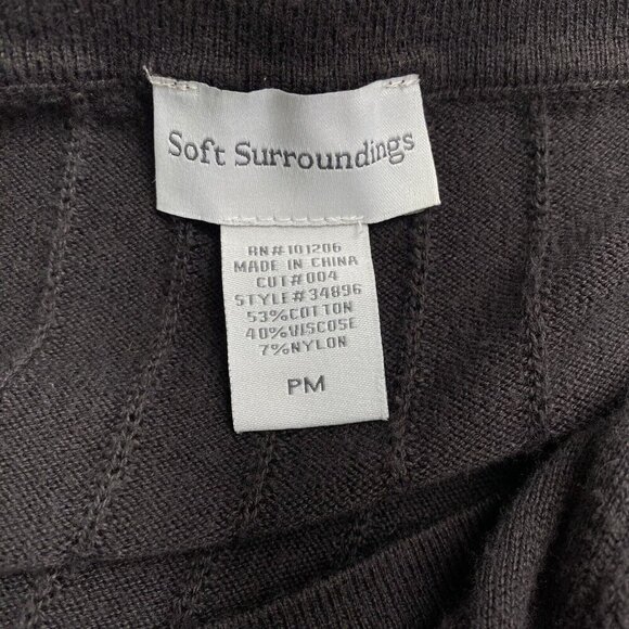 SOFT SURROUNDINGS Sweater Pullover Long Sleeve Button Accents Brown PM 5-32 - Picture 11 of 15